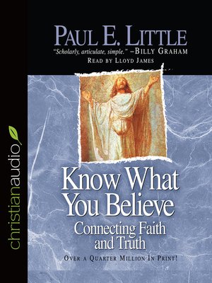 cover image of Know What You Believe